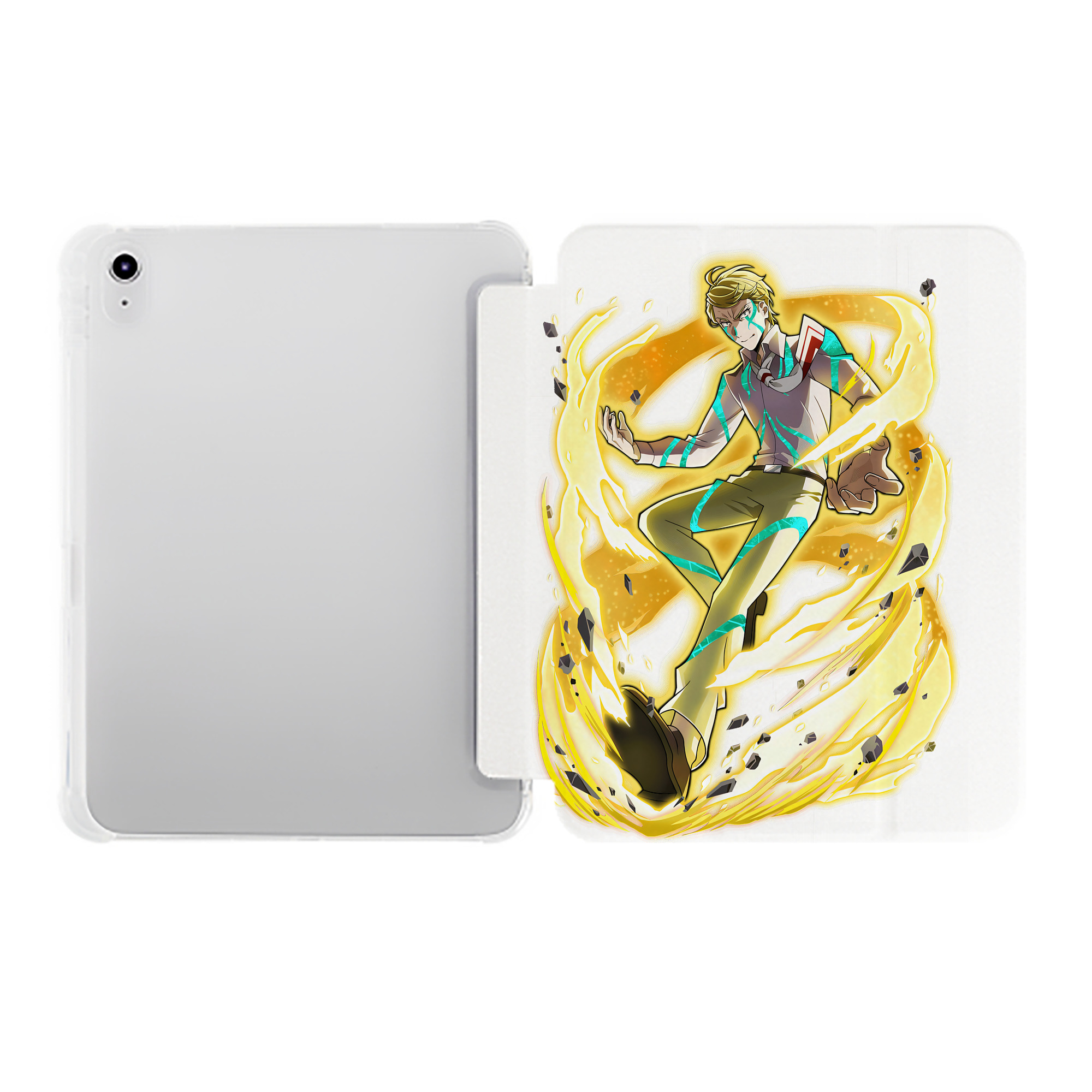 （画像用） 文豪ストレイドッグス Bungo Stray Dogs IPad ケース ペン収納付き 三つ折りスタンド PUレザー×シリコン 対応機種9.5/10.5/10.9インチ